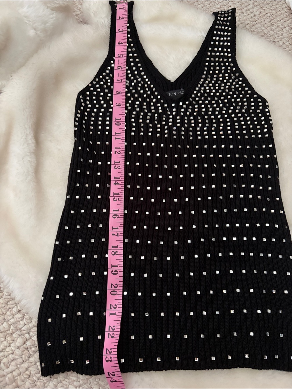 Boston Proper Rhinestone Sweater Tank - Picture 4 of 7